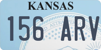 KS license plate 156ARV
