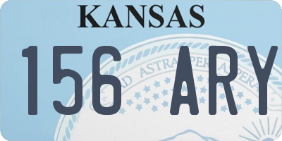 KS license plate 156ARY