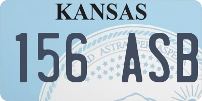 KS license plate 156ASB