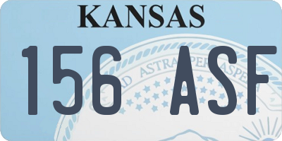KS license plate 156ASF