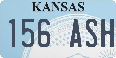 KS license plate 156ASH