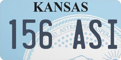 KS license plate 156ASI