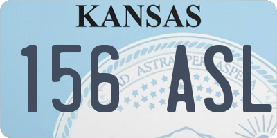 KS license plate 156ASL