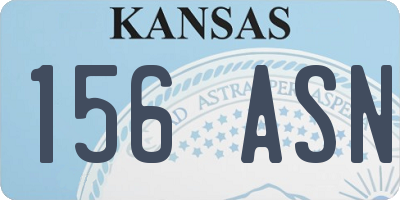 KS license plate 156ASN