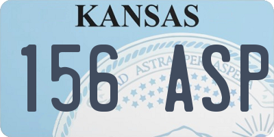 KS license plate 156ASP