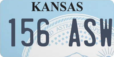 KS license plate 156ASW