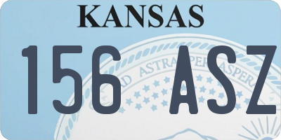 KS license plate 156ASZ