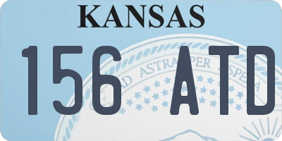 KS license plate 156ATD