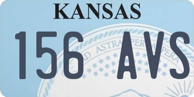 KS license plate 156AVS