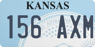 KS license plate 156AXM