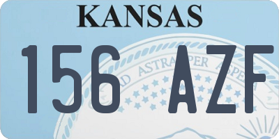 KS license plate 156AZF