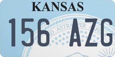 KS license plate 156AZG