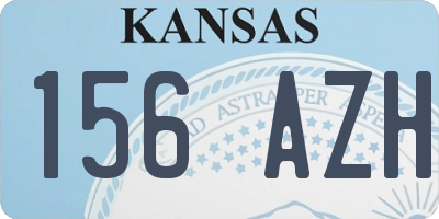 KS license plate 156AZH