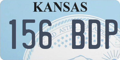 KS license plate 156BDP