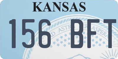 KS license plate 156BFT