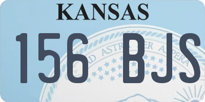 KS license plate 156BJS