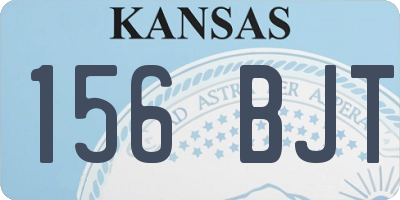 KS license plate 156BJT
