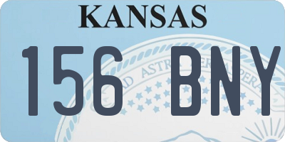 KS license plate 156BNY