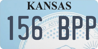 KS license plate 156BPP