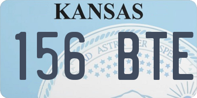 KS license plate 156BTE