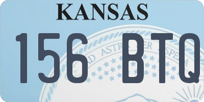 KS license plate 156BTQ