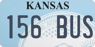 KS license plate 156BUS