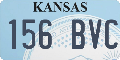KS license plate 156BVC