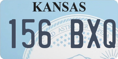 KS license plate 156BXQ