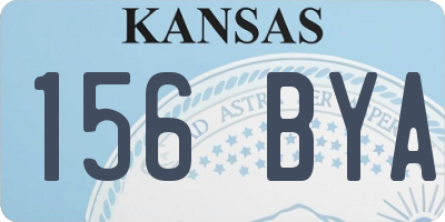 KS license plate 156BYA