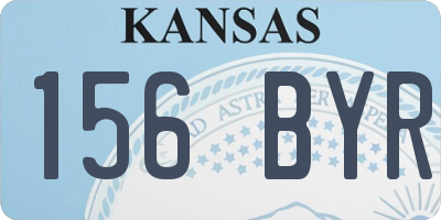 KS license plate 156BYR
