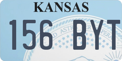 KS license plate 156BYT