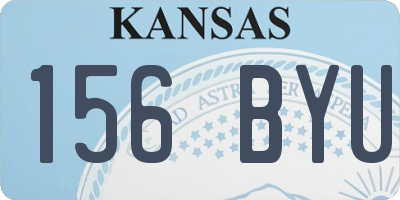 KS license plate 156BYU