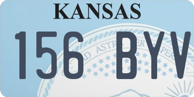 KS license plate 156BYV