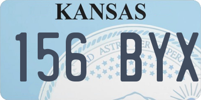 KS license plate 156BYX