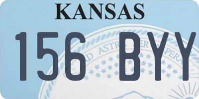 KS license plate 156BYY