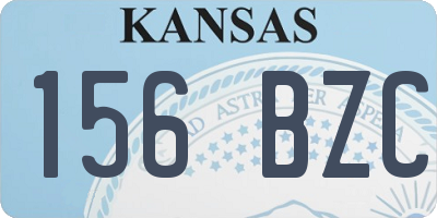 KS license plate 156BZC