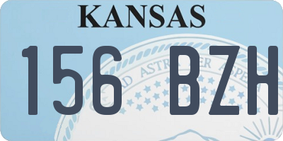 KS license plate 156BZH
