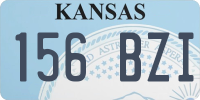 KS license plate 156BZI