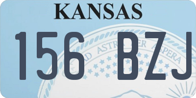 KS license plate 156BZJ