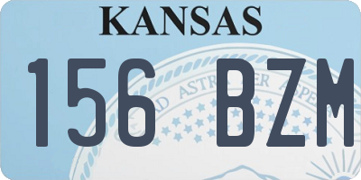 KS license plate 156BZM