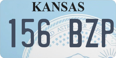 KS license plate 156BZP