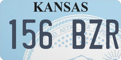 KS license plate 156BZR