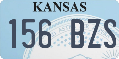 KS license plate 156BZS