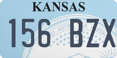 KS license plate 156BZX
