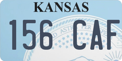 KS license plate 156CAF