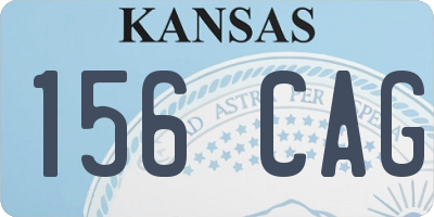 KS license plate 156CAG