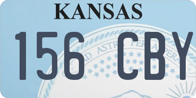 KS license plate 156CBY