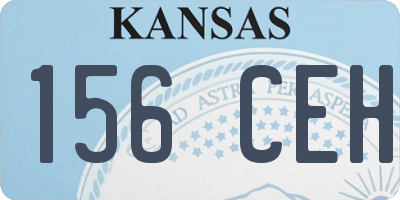 KS license plate 156CEH