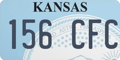 KS license plate 156CFC