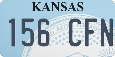 KS license plate 156CFN